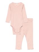 Set Body Leggings Pointelle Sets Sets With Body Pink Lindex
