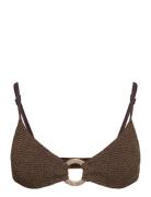 Bond-Eye Ring Lissio Crop Cocoa Lurex Brun