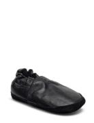 Leather Shoe - Loafer Slippers Inneskor Black Melton