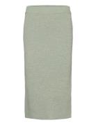 Kenzie Knitted Midi Skirt Knälång Kjol Green Malina