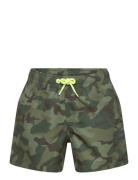 Camouflage Print Swimsuit Badshorts Green Mango