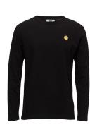 Mel Long Sleeve Tops T-shirts Long-sleeved Black Double A By Wood Wood