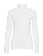 01 The Rollneck Tops T-shirts & Tops Long-sleeved White Denim Hunter