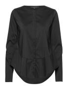 Sraimee Shirt Tops Blouses Long-sleeved Black Soft Rebels