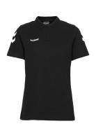 Hmlgo Cotton Polo Woman Sport T-shirts & Tops Polos Black Hummel