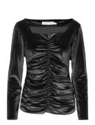 Faryliw Blouse Tops Blouses Long-sleeved Black InWear