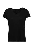 Danish Endurance Women's Modal V-Neck T-Shirt 1-Pack Svart