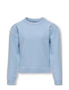 Koglesly L/S Puff Pullover Cp Knt Tops Knitwear Pullovers Blue Kids On...