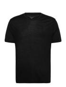 Wool/Tencel Short Sleve Top Tops T-shirts Short-sleeved Black Panos Em...