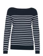 Heritage Boat Neck Sweater Tops Knitwear Jumpers Navy Tommy Hilfiger