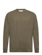 Diego Ls T-Shirt Tops T-shirts Long-sleeved Khaki Green Les Deux