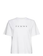 Selected Femme Slfvilja Ss Printed Tee W Noos Vit