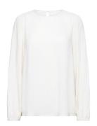 Frey Bl 1 Tops Blouses Long-sleeved White Fransa