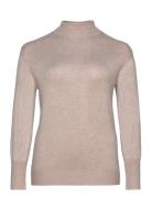 Carvenice Lifel/S Roll Pullover Knt Tops Knitwear Turtleneck Beige ONL...