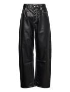 Benz Vegan Leather Black Bottoms Trousers Leather Leggings-Byxor Black...