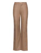 Trousers Bottoms Trousers Leather Leggings-Byxor Brown Sofie Schnoor