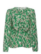 Gracekb Blouse Tops Blouses Long-sleeved Green Karen By Simonsen