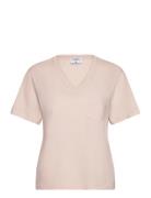 V-Neck Tee Tops T-shirts & Tops Short-sleeved Pink Filippa K