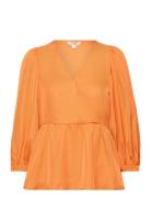 Adara-M Tops Blouses Long-sleeved Orange MbyM