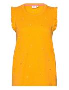 Nutilde Top - Gots Tops T-shirts & Tops Sleeveless Orange Nümph