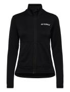 W Mt Lt Fl Ja Sport Sweat-shirts & Hoodies Fleeces & Midlayers Black A...