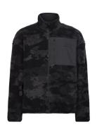Camo Fleece Jkt Sport Sweat-shirts & Hoodies Fleeces & Midlayers Black...