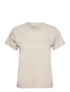 Reg Tonal Shield Ss T-Shirt Tops T-shirts & Tops Short-sleeved Beige G...