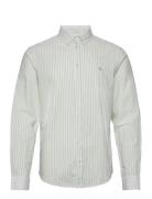 Cfanton Ls Bd Striped Oxford Shirt Tops Shirts Casual Green Casual Fri...
