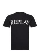 T-Shirt Regular Pure Logo Tops T-shirts Short-sleeved Black Replay