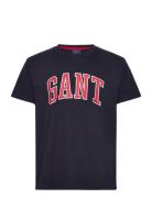 Md. Gant T-Shirt Tops T-shirts Short-sleeved Navy GANT