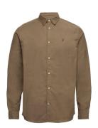 Hermosa Ls Shirt Tops Shirts Casual Brown AllSaints