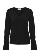 Kirakb Top Tops Blouses Long-sleeved Black Karen By Simonsen
