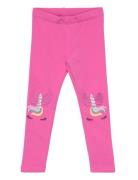 Lindex Leggings Unicorn Face Knee Det Rosa