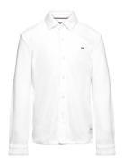 Solid Waffle Shirts L/S Tops Shirts Long-sleeved Shirts White Tommy Hi...