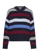 Tommy Hilfiger Cable Rwb Stripe C-Nk Sweater Multi/patterned