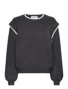 Msjayla Knit Pullover Tops Knitwear Jumpers Grey Minus