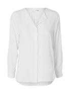 Slfsim -Dynella Ls Shirt O Tops Blouses Long-sleeved White Selected Fe...