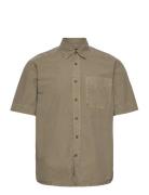 Jeremyn Ss Shirt Designers Shirts Short-sleeved Khaki Green Morris