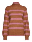 Iheden Ls6 Tops Knitwear Turtleneck Brown ICHI