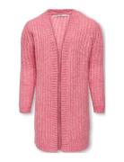 Kognewchunky L/S Cardigan Knt Tops Knitwear Cardigans Pink Kids Only
