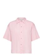 Vilde Ss Shirt Gots Tops Shirts Short-sleeved Pink Basic Apparel