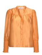 Mschkaliko Romina Shirt Tops Blouses Long-sleeved Orange MSCH Copenhag...