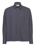 Alkmaar Shirt Tops Shirts Long-sleeved Shirts Black Grunt