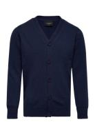 The New Knit Cardigan Him Noos Tops Knitwear Cardigans Navy The New