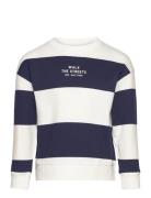Striped Cotton-Blend Sweatshirt Tops T-shirts Long-sleeved T-shirts Mu...