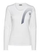 Club 21 Linda Ls Women Sport T-shirts & Tops Long-sleeved White Head