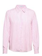 Regular Flowy Shirt Tops Shirts Long-sleeved Pink Mango