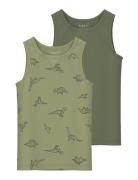 Name It Nmmtank Top 2P Sage Dino Noos Grön