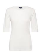 Slim Lightweight Ss T-Shirt Tops T-shirts & Tops Short-sleeved White G...