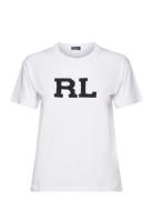 Beaded Rl Logo Jersey Tee Tops T-shirts & Tops Short-sleeved White Pol...